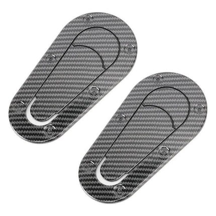 Car Imitation Engine Lock Body Decorative Stickers, 2-Pack - carbon fiber-look plastic dashboard/console decorative engine lock covers