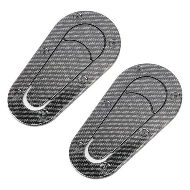 Car Imitation Engine Lock Body Decorative Stickers, 2-Pack - carbon fiber-look plastic dashboard/console decorative engine lock covers