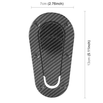 Car Imitation Engine Lock Body Decorative Stickers, 2-Pack - carbon fiber look engine lock decorative sticker 13cm x 7cm for dashboard