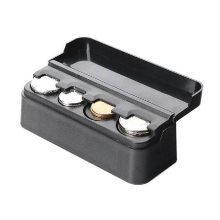 CARSUN Compact Coin Storage Box for Everyday Organization black coin organizer for car tolls and pockets