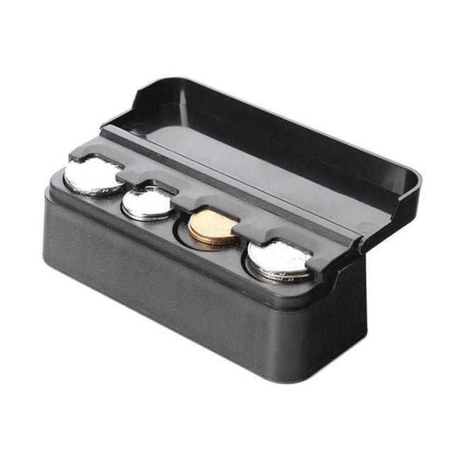 CARSUN Compact Coin Storage Box for Everyday Organization black coin organizer for car tolls and pockets