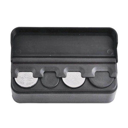 CARSUN Compact Coin Storage Box for Everyday Organization black coin sorter tray for car home office