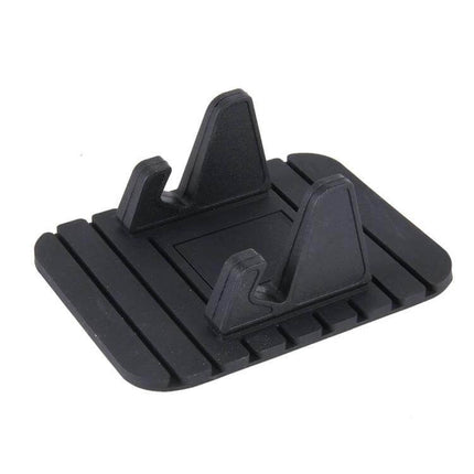 Practical Car Dashboard Holder for Phones and Tablets in Black — non-slip rubber dashboard mount for GPS and hands-free use