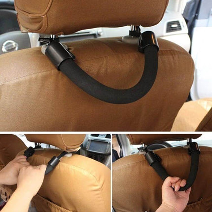 Shunwei Car Headrest Grab Handle for Elderly Assistance – black high-density EVA support handle for safe car entry and exit