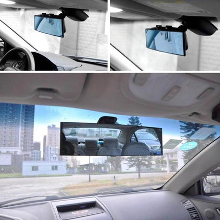 XIAOLIN Interior Car Rear View Mirror for Driving Visibility mounted inside car showing wider rear view to reduce blind spots