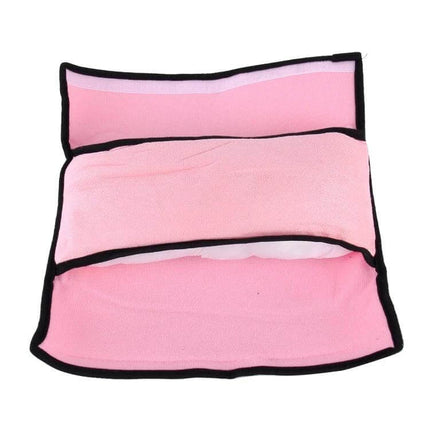 Soft Neck Support Pillow for Baby Car Seatbelts, 2 Pack - pink detachable washable cover travel neck support for infants