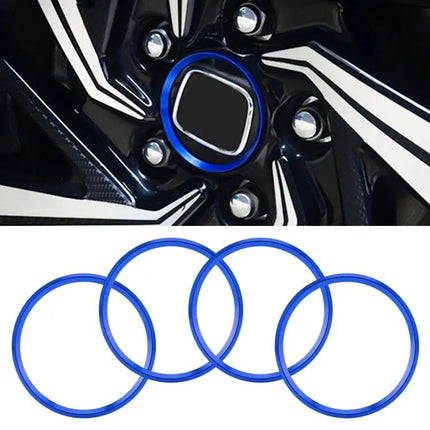 Set of 4 Metal Wheel Hub Decoration Rings for BMW 5 Series 2018