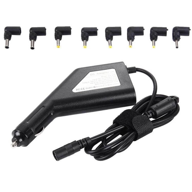 Universal Car Charger for Laptops with Multiple Adapters — car cigarette lighter laptop power adapter with 8 interchangeable tips
