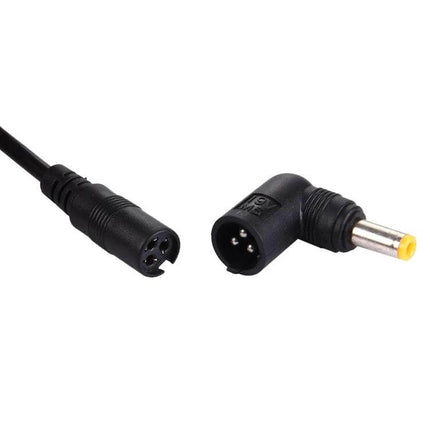 Universal Car Charger for Laptops with Multiple Adapters - angled DC plug and 4-pin connector for in-car laptop power