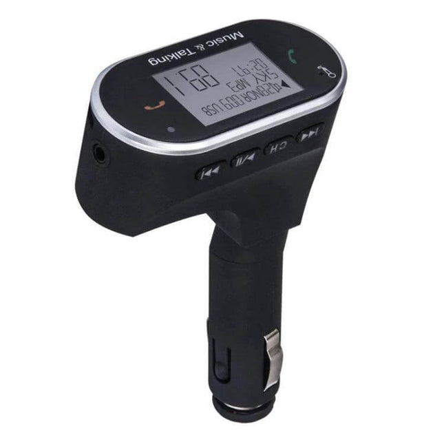 Chicken Leg Shaped Bluetooth Hands-Free FM Transmitter for Cars – compact car FM transmitter with display, call buttons and USB for hands-free calling and music streaming