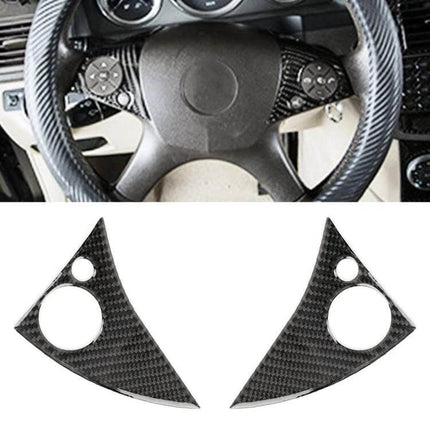 Mercedes-Benz Carbon Fiber Steering Wheel Button Decor Stickers, 2 Pack — carbon fiber button trim for Mercedes steering wheel