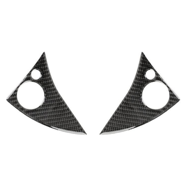 Mercedes-Benz Carbon Fiber Steering Wheel Button Decor Stickers, 2 Pack - carbon fiber button trim pair for steering wheel