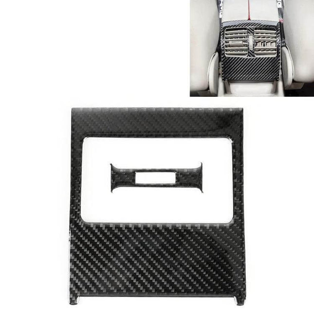 Carbon Fiber Decorative Sticker for Car Air Vent Enhancement, Set of 2 applied to rear air vent frame for interior upgrade