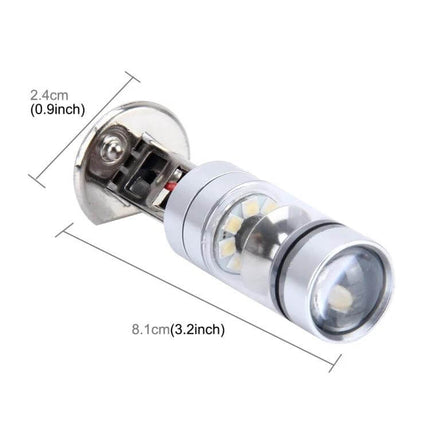 H1 Car Fog Lights 12-24V For Foggy Roads And Daily Driving - slim adjustable LED fog light bulb with dimensions 8.1cm x 2.4cm