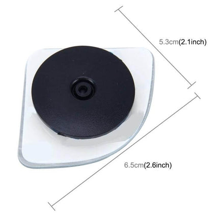 Adjustable Wide Angle Blind Spot Rear View Mirror for Cars - small replacement curved glass with black swivel mount, 6.5cm x 5.3cm