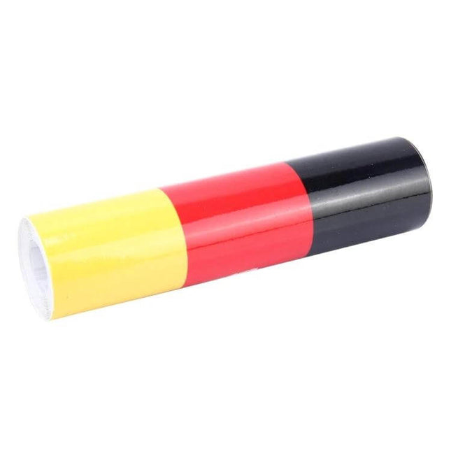 German Flag Car Decal Sticker for Vehicles, 2 Meters Long - self-adhesive waterproof roll showing black red yellow stripes for vehicle customization