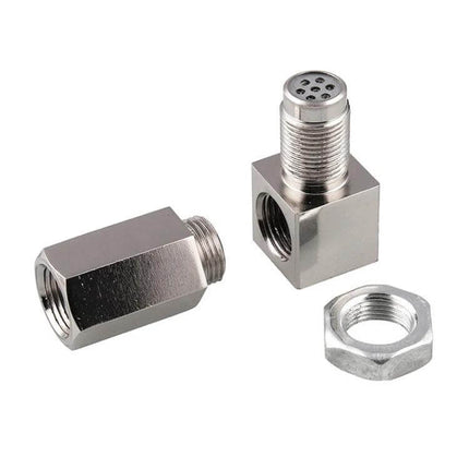 Oxygen Sensor Spacer 90 Degree for Exhaust Modifications - iron 90° O2 sensor adapter for tight exhaust routing, high-flow and cat-delete setups