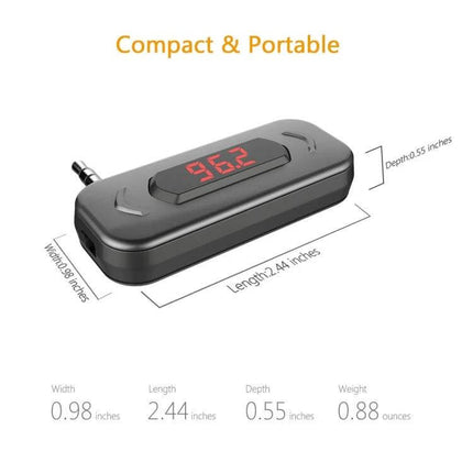 Car FM Transmitter With LCD Display For In Car Music compact portable 3.5mm jack PLL stable output LCD shows 96.2 frequency