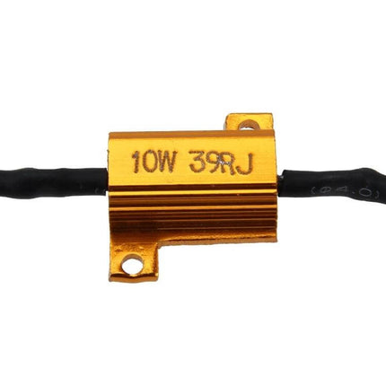 2 Pack Canbus LED Error Canceller 10W 39 Ohm Car LED Light Decoder gold 10W 39RJ resistor decoder for fog lights and DRL