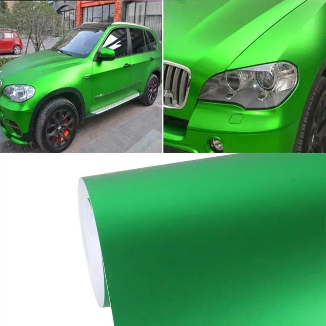 Ice Blue Metallic Matte Vinyl Car Wrap Sticker, 8m x 0.5m