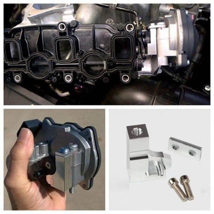 Repair Bracket for VW, Audi, Skoda Intake Manifold - Without Spring installed on TDI intake to prevent P2015 over-travel, aluminum alloy compact 27.6x38.1mm