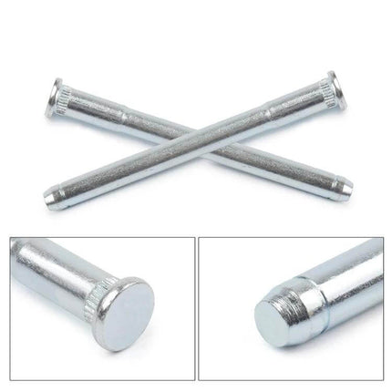 Door Hinge Bushing Kit for Chevrolet S10 S15 Door Alignment metal hinge pins shown in crossed and close-up views