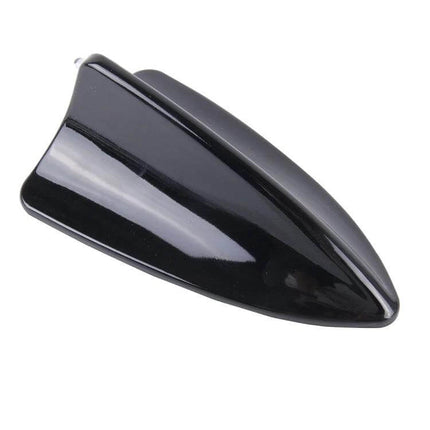 Shark Fin Plastic Car Antenna Decoration for Vehicle Styling, 16x9x6 cm - glossy black shark fin car antenna topper for easy exterior styling