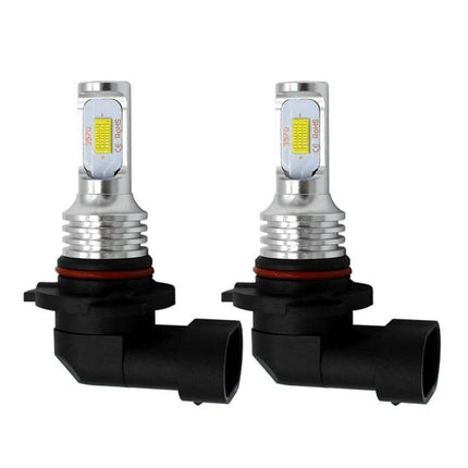 9005 HB3 Car Fog LED Bulbs Bright White, 2 Pack For Cars - 3570 chip plug-and-play pair with 360-degree beam for fog, rain, snow visibility