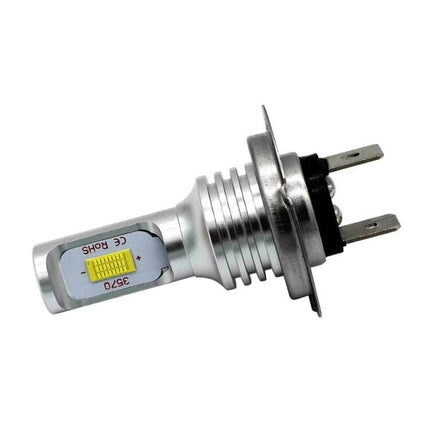 H7 Fog Light LED Bulbs for Cars, 2-Pack, Easy Install silver 3570 chip LED fog light bulb close-up
