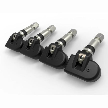 VC601 Tire Pressure Monitoring for Safe Daily Vehicle Use - Bluetooth tire sensors set showing four metal valve-stem TPMS units