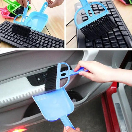 Mini Cleaning Brush And Dustpan Set For Desk And Car