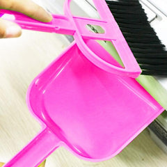 Compact Desktop Car Cleaning Brush and Dustpan Set