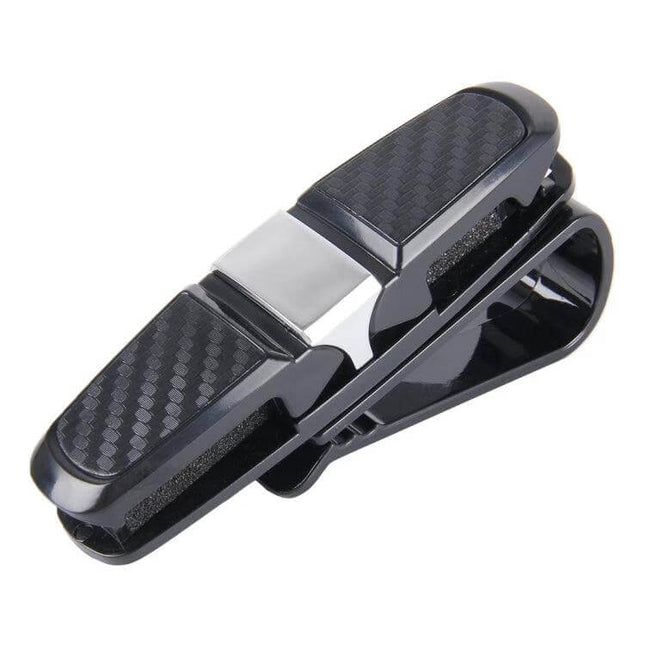 Liwen Foldable Car Headrest Tray for Meals and Beverages in folded compact black clip shown on white background