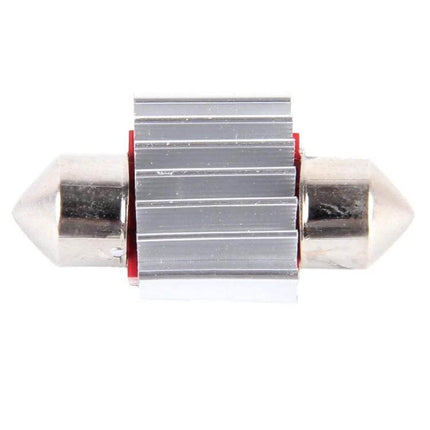 Car Door Lights 31mm Interior Dome Lamps For Dash And Doors - silver LED festoon bulb with aluminum heat sink, compact 31mm replacement for car interiors