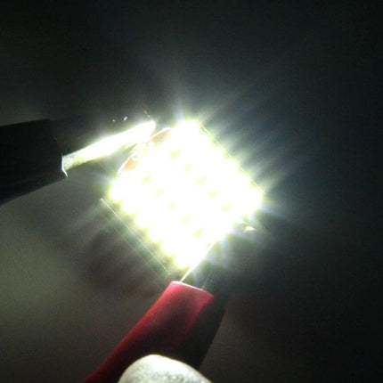 Car Door Lights 31mm Interior Dome Lamps For Dash And Doors bright 31mm LED panel testing with probes CAN-BUS compatible interior lighting