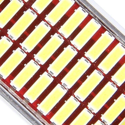 Two 41mm Car Door Lamps For Dome And Interior Lighting - close-up of 41mm LED panel with multiple high-brightness SMD chips and aluminum alloy housing