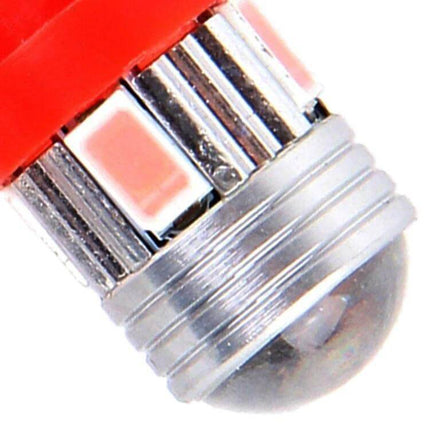 T10 3W 6 LED SMD Pink Clearance Light For Vehicles close-up of T10 wedge base and pink SMD LEDs