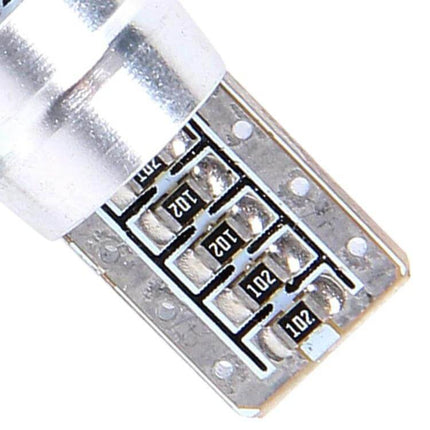Ice Blue LED Car Clearance Light 2-Pack for Ground Vehicles close-up of LED PCB and components, compact high-efficiency ice blue bulb