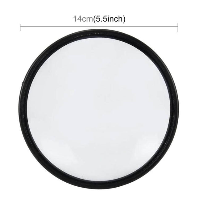 Alt Tag: Car Rear View Mirror for Baby Safety with Clip Attachment round 14cm (5.5in) convex mirror with black clip frame