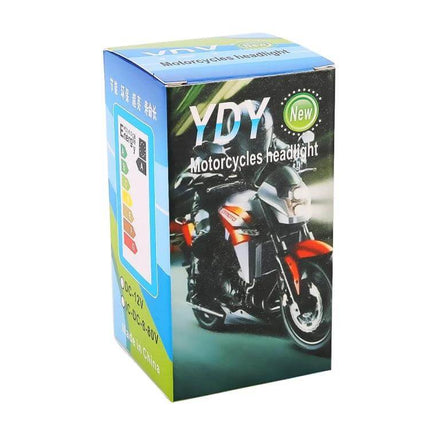 Universal LED Headlight for All Motorcycles and Safe Riding - boxed motorcycle COB headlight with high and low beams