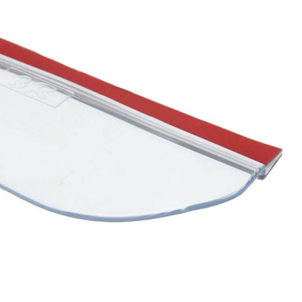 Car Rearview Mirror Rainproof Blades for Safe Driving – clear acrylic rain shield with red adhesive strip to keep rearview mirror visibility in rain