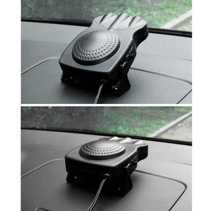 Car Heater Defroster Fan With Three Outlets For Vehicles compact 12V dashboard heater with 180° rotating bracket and three warm air outlets for defrosting