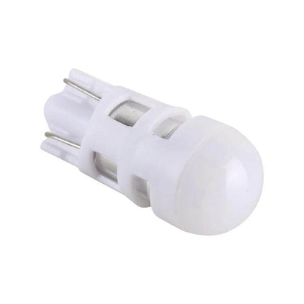 T10 Car Marker Light 6000K 3W 12V 2-Pack for Exterior Use - compact white T10 marker bulb for side markers and bumper retrofit lighting