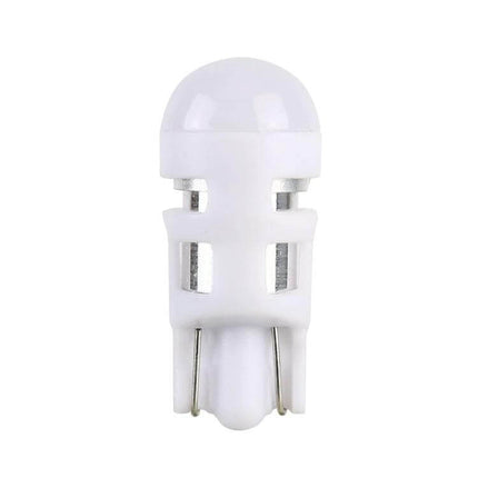 T10 Car Marker Light 6000K 3W 12V 2-Pack for Exterior Use - single white 3W 6000K T10 marker bulb, low-profile exterior mount