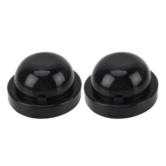 Universal Car Headlight Silicone Dust Cover 2 Pack - black silicone rubber headlight and fog light bulb seal caps protecting against water and dust