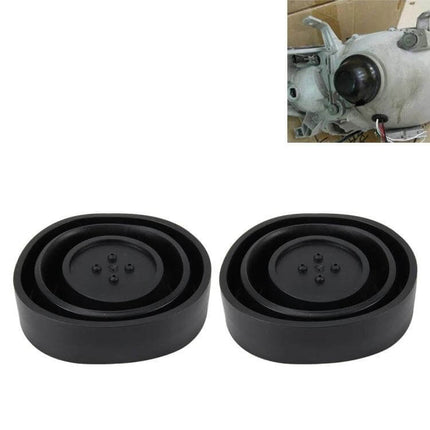 Universal Car Headlight Silicone Dust Cover Seal Cap For Lamp Seals - black silicone dust cover pair for headlight housing, durable weatherproof seal