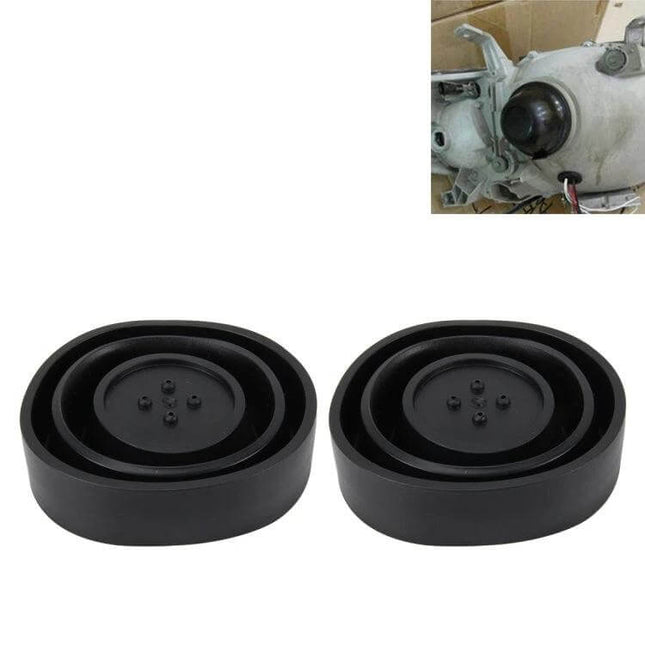 Universal Car Headlight Silicone Dust Cover Seal Cap For Lamp Seals - black silicone dust cover pair for headlight housing, durable weatherproof seal