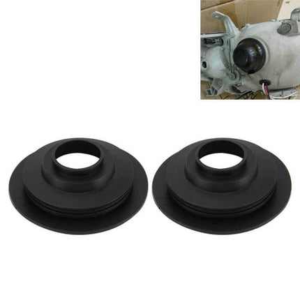 2-Pack Silicone Headlight Dust Cover Caps For Cars - black silicone dust caps for sealing headlight bulb openings, flexible temperature-tolerant replacement
