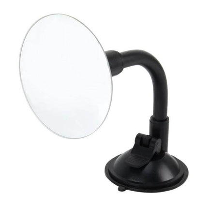 Adjustable Blind Spot Mirror for Car Windshield Safety - round suction-mount mirror with adjustable arm for monitoring backseat passengers and road visibility
