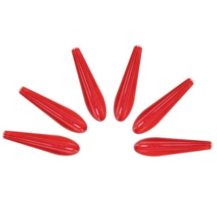 Universal Acrylic Resin Rear Spoiler for Car Protection and Decoration - red acrylic tear-drop spoiler guards shown in set of six
